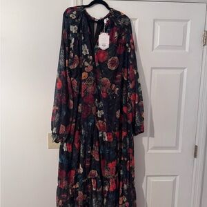 Ivy City Imogene dress in moody floral NWT 4X